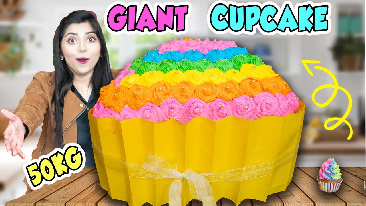 Making the World's Biggest CUPCAKE🧁 Costs 12000Rs 😱😵‍💫 YouTube