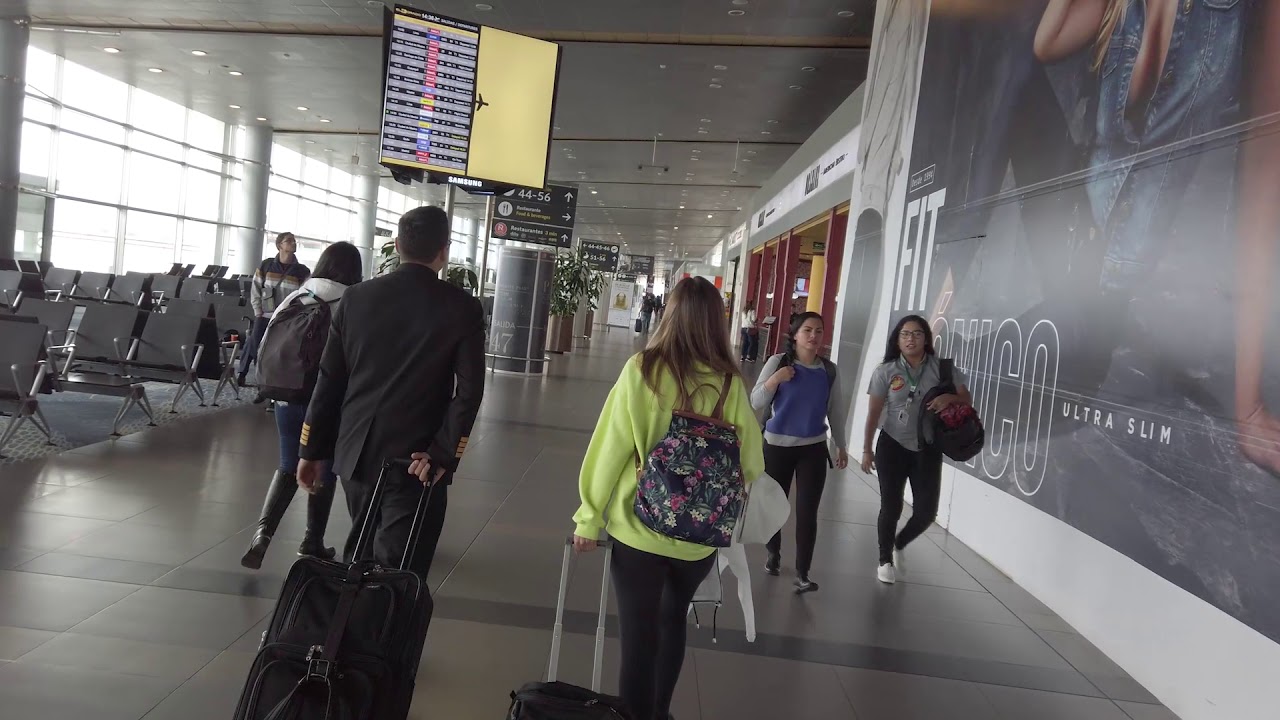 Bogota El Dorado Airport Walking Tour 4k - Caminando por el Dorado, Bogota