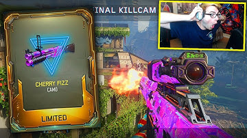 HITTING TRICKSHOTS WITH THE *NEW* LIMITED EDITION CHERRY FIZZ CAMO ON BO3! (SUPPLY DROP REACTION!)