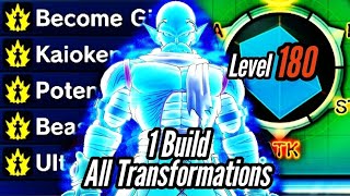 The 1 Build All Transformations level 180 Namekian Build Dragon Ball Xenoverse 2