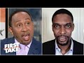 Stephen A. tells Chris Bosh: 'LeBron will never exceed MJ in my eyes' | First Take