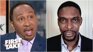 Stephen A. tells Chris Bosh: 'LeBron will never exceed MJ in my eyes' | First Take