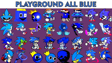 FNF Character Test | Gameplay VS My Playground | ALL Blue Characters Test