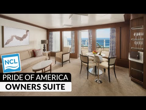 Pride of America Owner's Suite with Large Balcony (S8) walkthrough tour