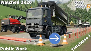 Installation of Concrete & Plastic Pipes│Public Work│Walchen 2K20│FS 19│Timelapse#1