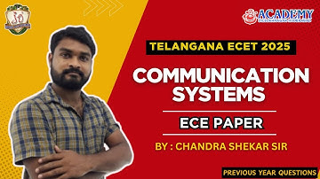 Communication Systems TS ECET 2025(ECE) Questions Analysis & Solutions | SREE ACADEMY ECET|