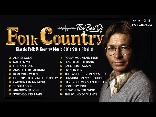 All Time Folk Songs 🍃 Folk u0026 Country Music Collection 70s 80s🍃Beautiful Folk songs class=