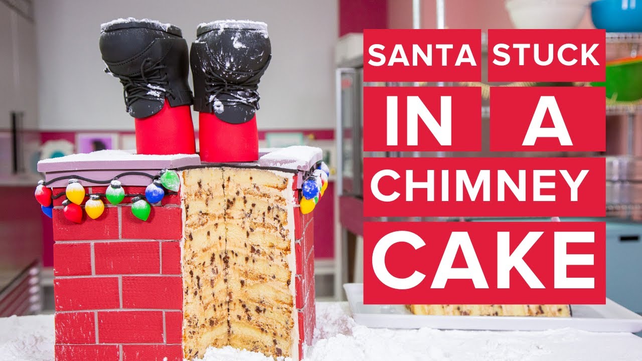 chocolate cake recipe with mayonnaise Santa Stuck in a Chimney CAKE! | Christmas Baking | How To Cake It