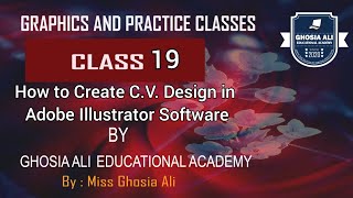 Class-19 tutorial for beginners-How to Create C.V.Design in Adobe Illustrator|cv kesay banaye