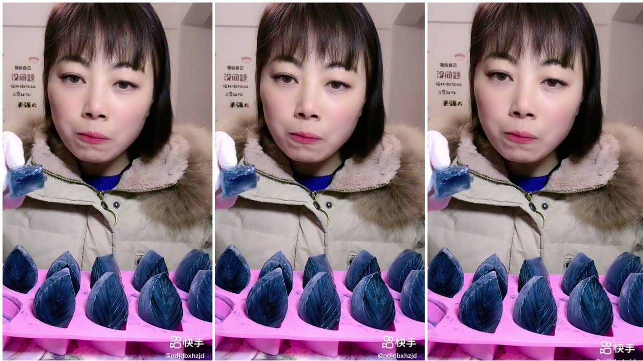 ASMR ZHAOFENG | Hard Ice Blue Ice | Makan Es Batu