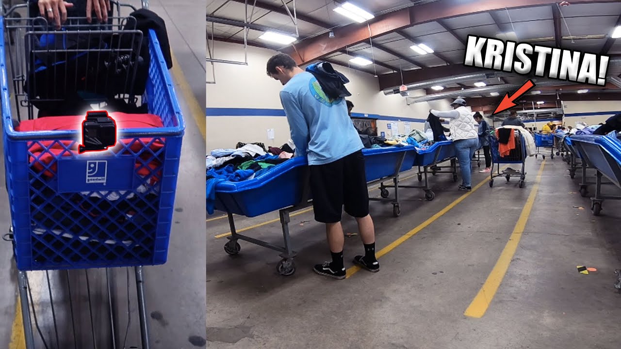GoPro on the Cart at the Goodwill Outlet Bins! Raw Footage in the