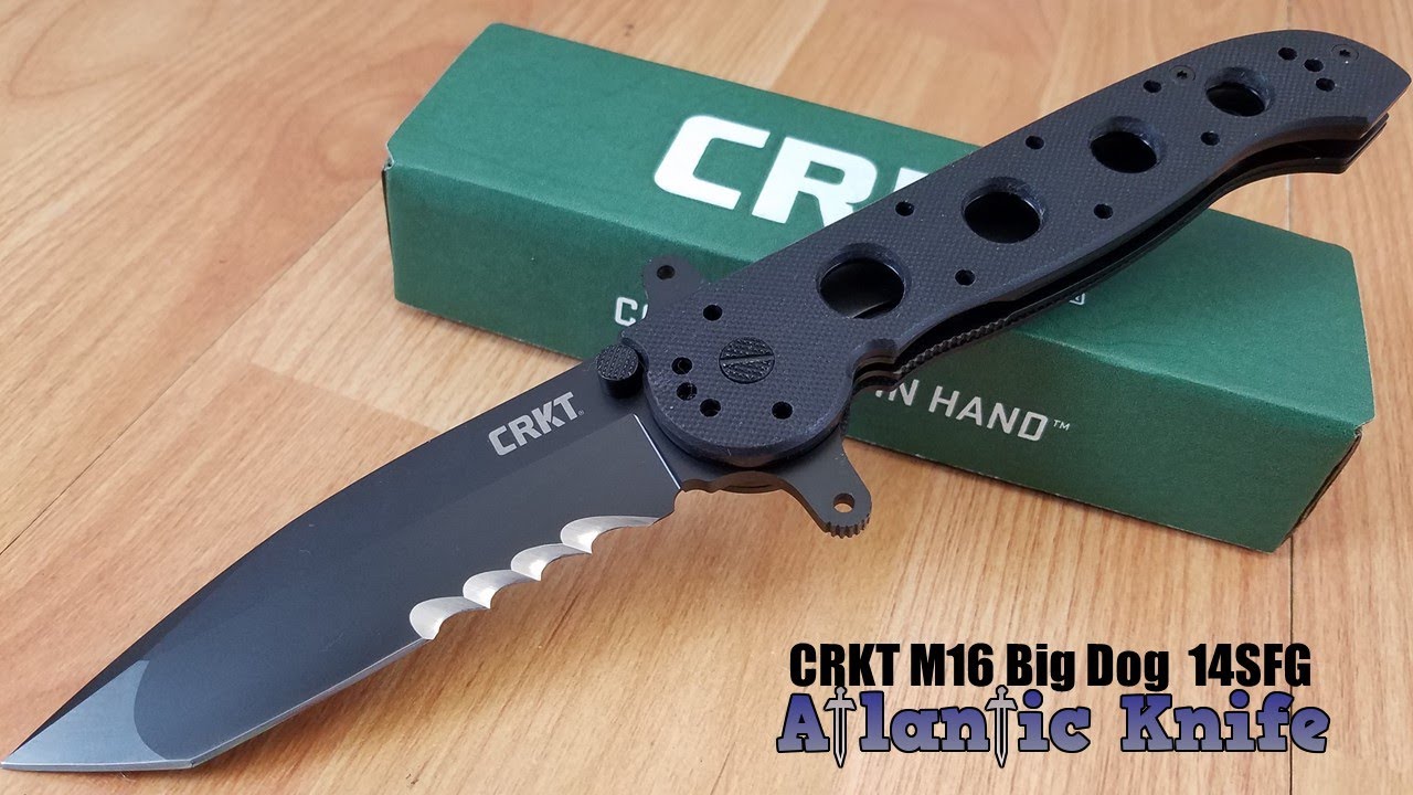 CRKT M16 BIG DOG SPECIAL FORCES FOLDING BLACK TANTO G10 HANDLE KNIFE