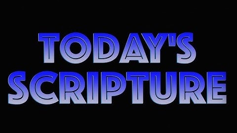 Scriptures - 1st Sunday of Advent (Year B)