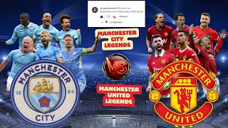 MANCHESTER CITY LEGENDS🆚MANCHESTER UNITED LEGENDS (RONALDO,AGUERO,ROONEY,DEBRUYNE,HAALAND,GIGGS)🔥🔥