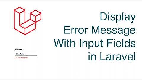 Display Error Message With Input Fields in Laravel | Laravel Tutorial