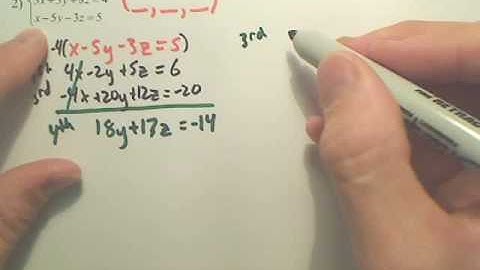 3.6b Systems With Three Variables - Algebra 2