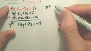 3.6b Systems With Three Variables - Algebra 2