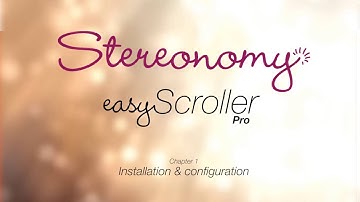 EasyScroller Pro #1 - Installation  - A nice SmoothScroll menu manager -
