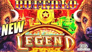 🚨OMG🚨 NEW BUFFALO CASH EXPRESS LEGEND SLOT MACHINE LAS VEGAS CASINO GOLD GREEN RED TRAIN BIG WIN WOW screenshot 5