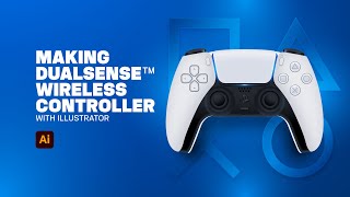 Adobe Illustrator: Making DSL dualsense Wireless Controller PS5