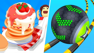 Going Balls Pancake Runner - Gameplay Walkthrough - All Levels IOS, Android