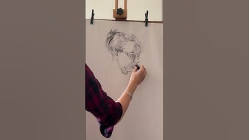 Expressive Charcoal Portrait Drawing