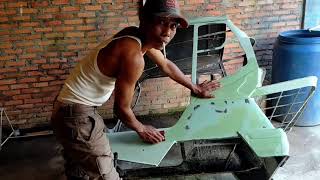 PROSES PENGECATAN BAK BECAK VERZA ATAU MEGA PRO