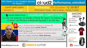 Lunch and Learn Power BI Webinar Fantasy Football with Web Scraping, Performance Tuning, DAX Studio!