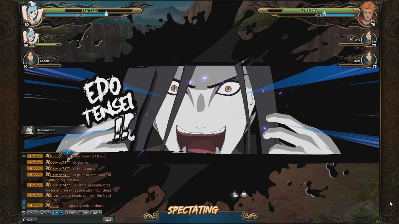 Naruto English Online MMO - Great Ninja War Finals #4 Uchiha vs Vietnam & Hagoromos Ninshu Gameplay