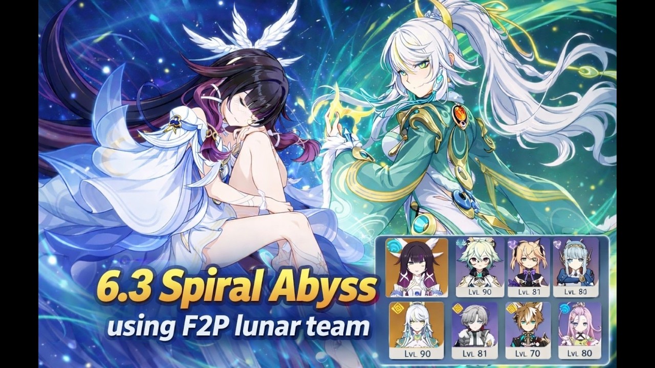6.3 Spiral Abyss 36 Star | C0 Columbina-Ineffa C0R1 & C1 Zibai C6 illuga | Genshin Impact