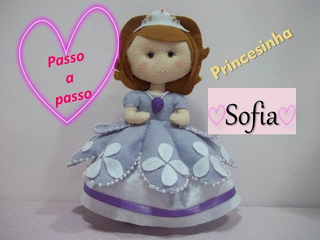 Roupa para Boneca de Pano tema princesa Sofia - Vestido