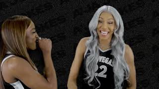 A'ja Jokes w/ Jackie Young & Alysha Clark (2024 Las Vegas Aces)
