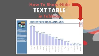 How To Use Show/Hide Button To Show/Hide Charts In Tableau Profile