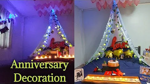 Easy Canopy Anniversary decoration ideas at home with saree | diy canopy ideas | ps personal diaries