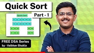 Quick Sort for Beginners | Free DSA Tutorial by Vaibhav Shukla | Sorting Algorithm | Part 1