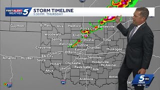 Severe thunderstorm watch issued for much of Oklahoma Thursday