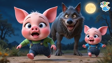 Three Little Pigs and Big Bad Wolf | A Fun Moral Story Song for Kids in English