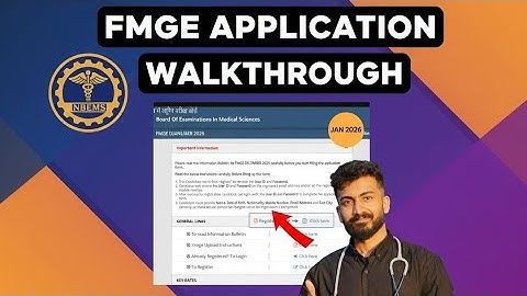 FMGE Application January 2026 | Step by Step Form Filling Tutorial