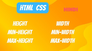 CSS | min-height | max-height | min-width | max-width #css3 #html5