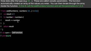 Learn Swift: Variadic Parameters & Functions (Chapter 9 Lesson 11)