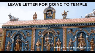 How to write a leave letter for Going to Temple Format Samples for Leave Letter for Going Temple