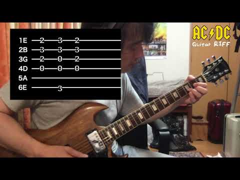 This House Is On Fire - AC/DC Guitar Riff Mini Tutorial