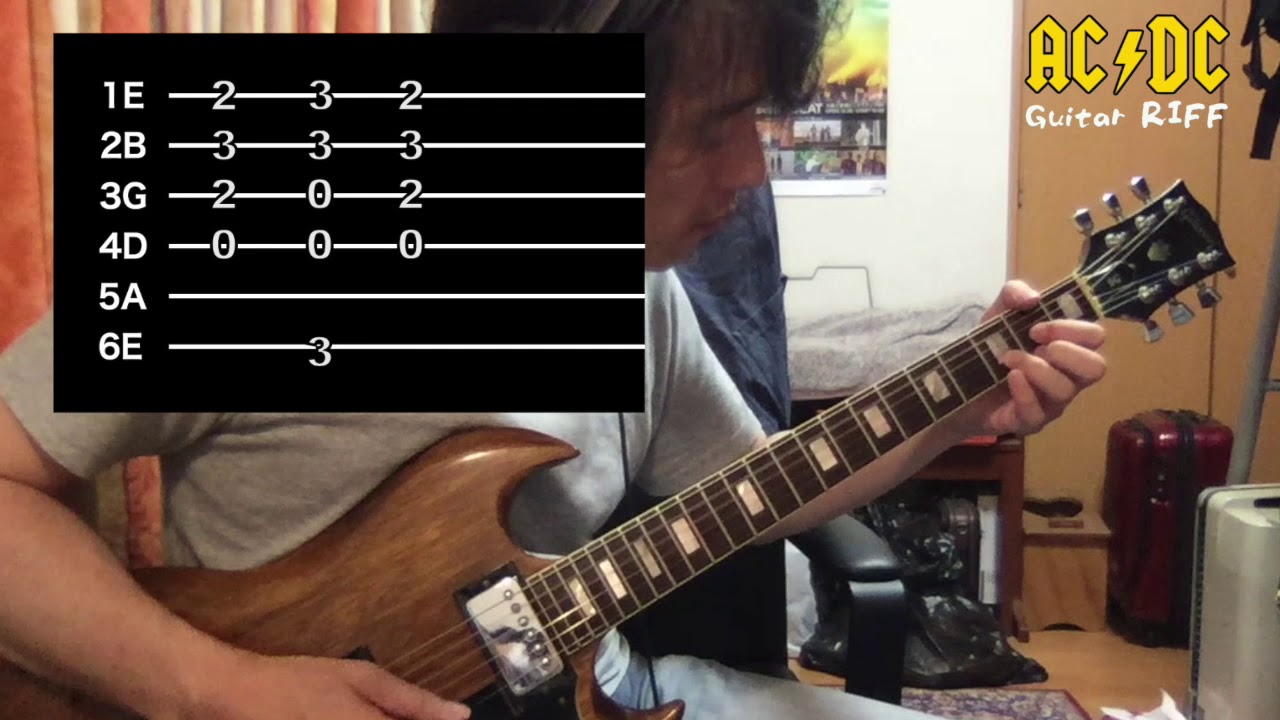 This House Is On Fire - AC/DC Guitar Riff Mini Tutorial - YouTube