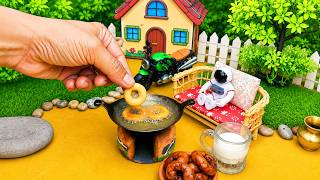 Miniature Donuts Recipe 🍩 | Tiny Kitchen ASMR | Dollhouse Style Real Cooking