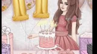 صور بنات كرتونية❤ بأعياد ميلاد 🎉🎊🎂