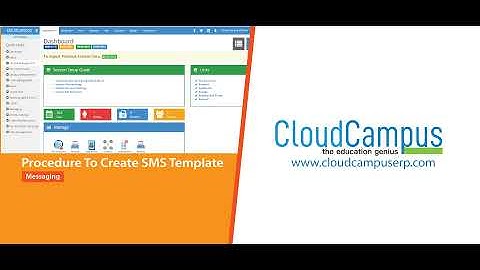 Procedure To Create SMS Template In Cloud Campus ERP.
