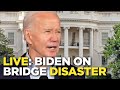 Watch live: Biden gives remarks on Baltimore bridge collapse, rescue efforts