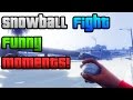 GTA Online Funny Moments: First Person Snowball Fights vs Randoms! (GTA 5 XB1 Christmas Snow DLC)