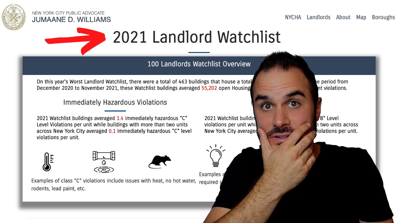 NYC Landlords with Rats, Mold, Hazardous Buildings, & Evictions YouTube