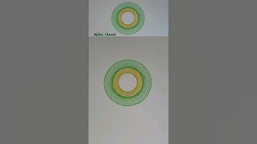 drawing spirograph art in light green and gold colors #shorts #drawing #coloring #art #viral